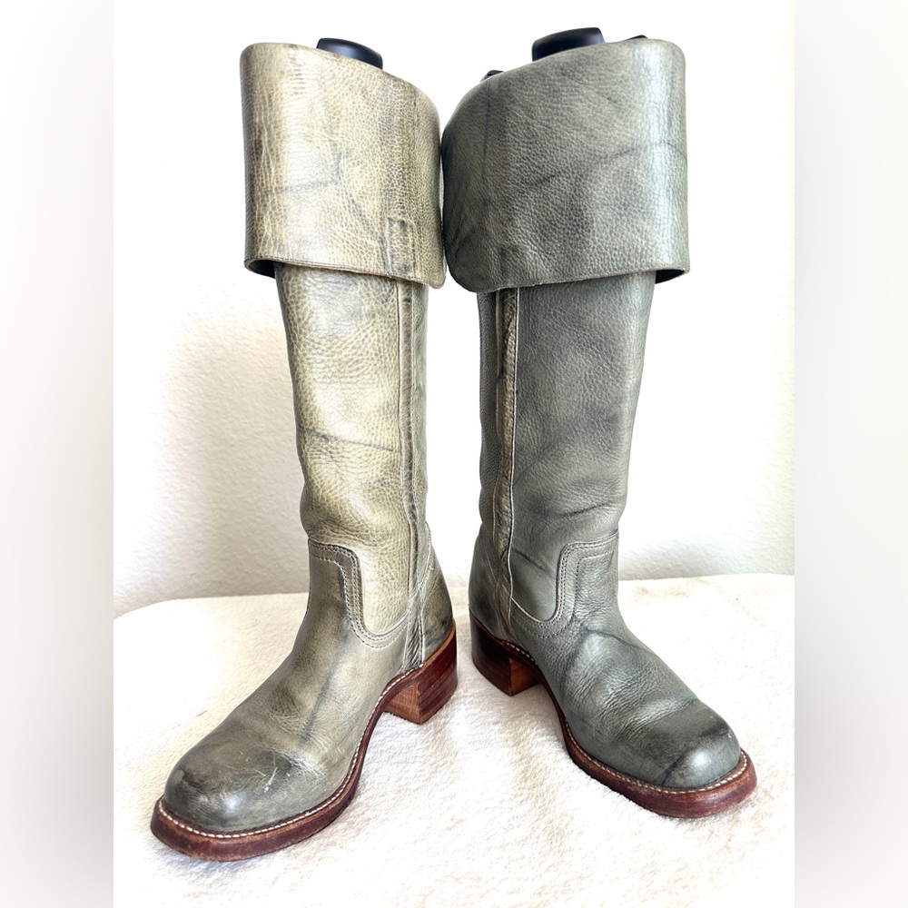 FRYE Over the Knee Tall Campus Boots RARE‎ Blue size 7